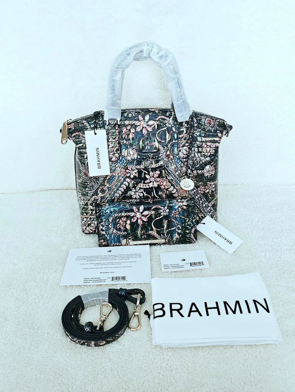 NWT Brahmin BEJEWELED Medium Duxbury w/Ady Wallet